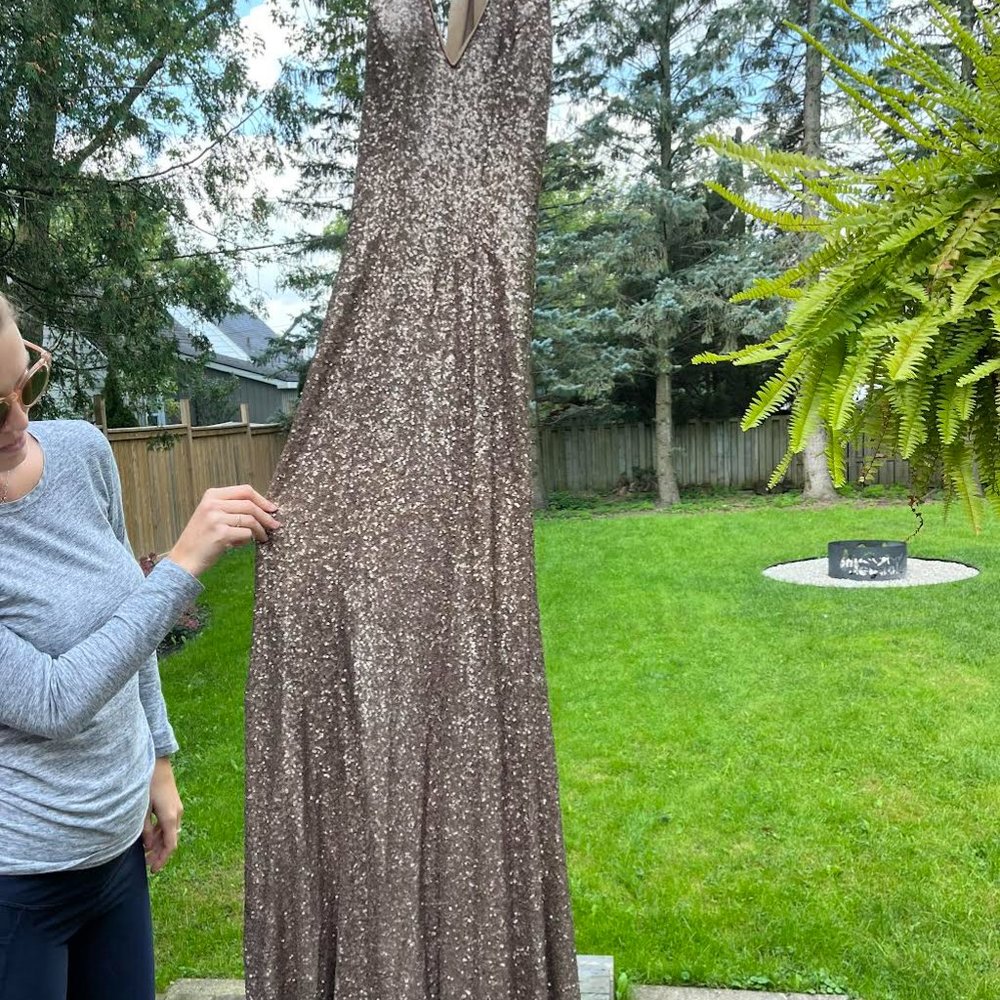 Gorgeous, halter style, full length dress